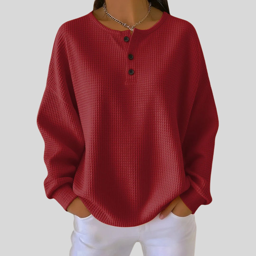 Nessa™ | Sudadera Henley Casual