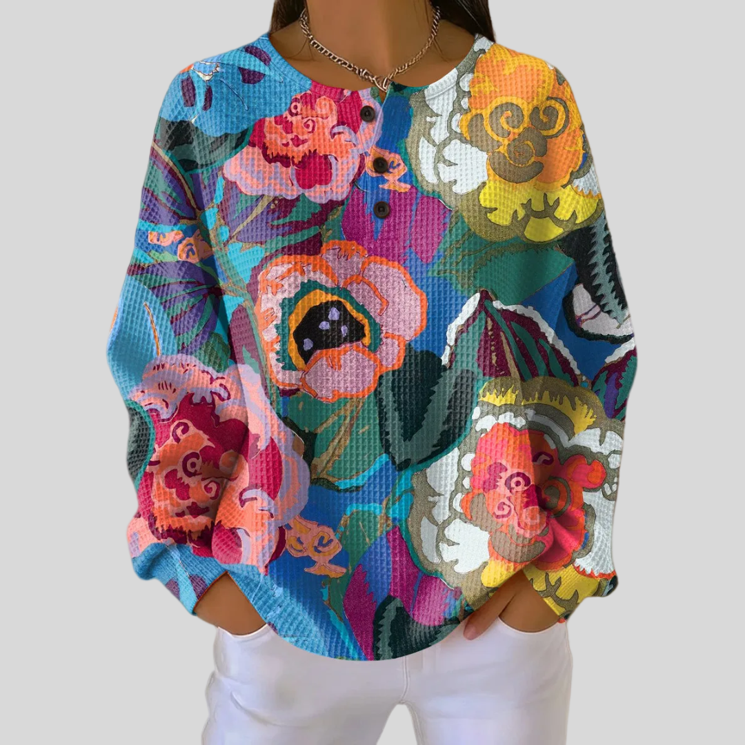 Adorna™ | Sudadera Flores Multicolor