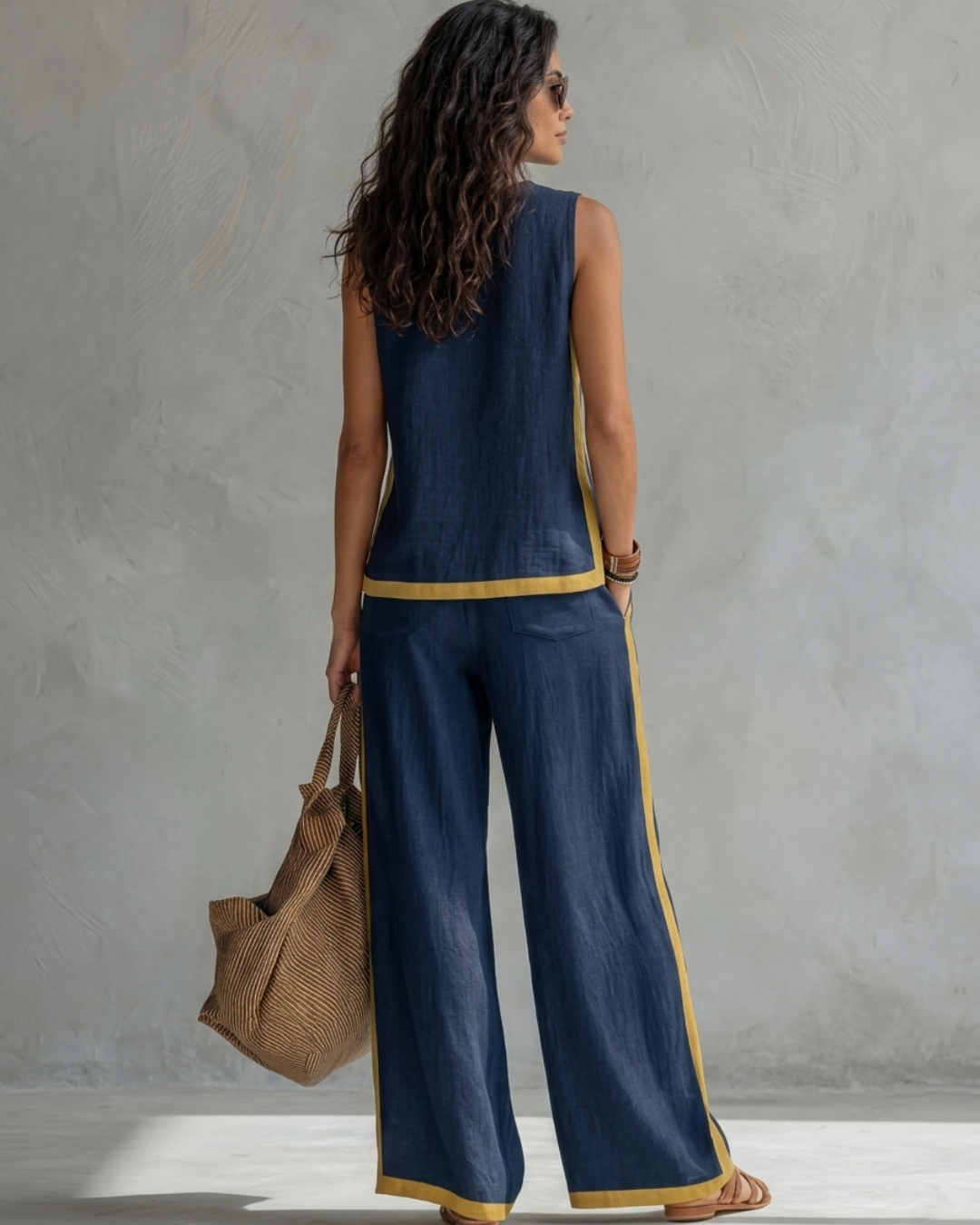 Leila | Conjunto Elegante en Algodón y Lino