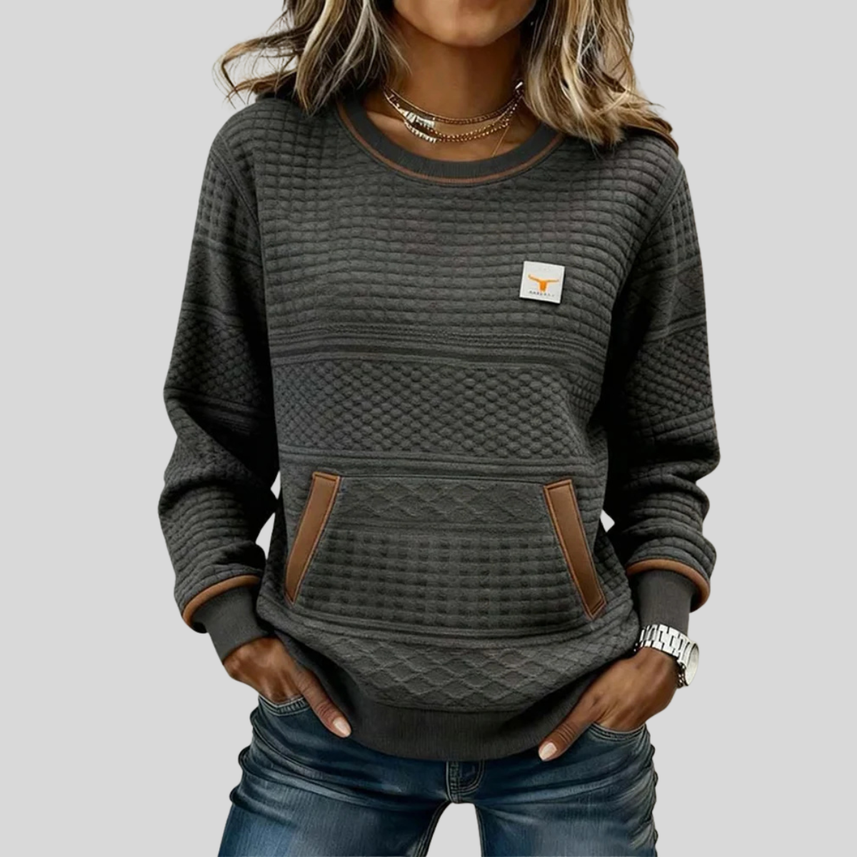 Noelle™ | Sudadera Cuello Redondo Color Block