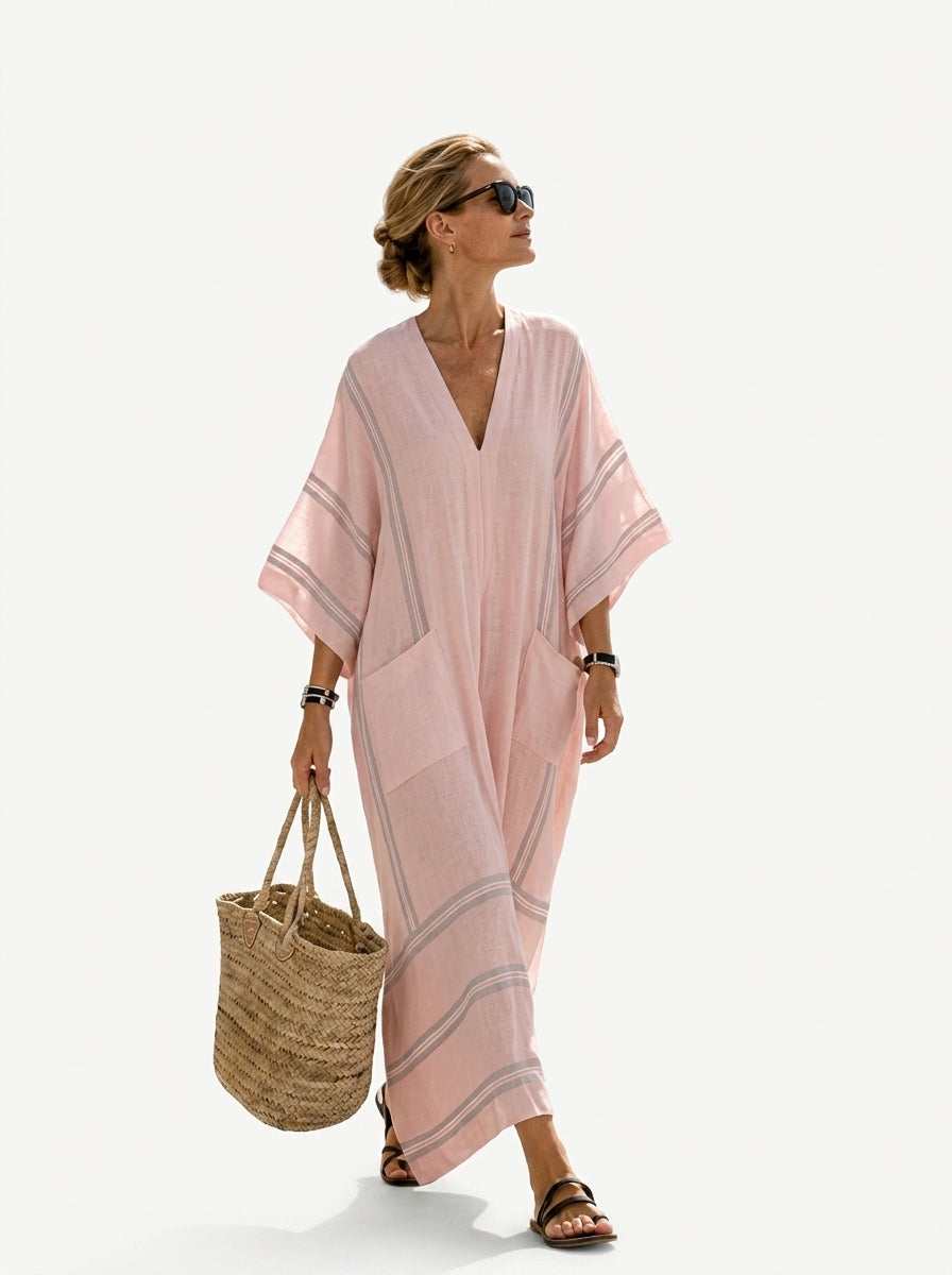 Caftan Maxi Long™ — Rose Poudré