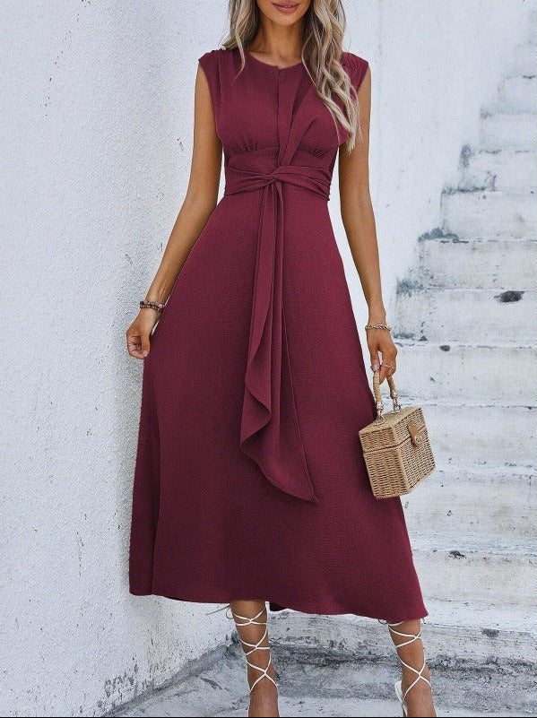 Eva - Vestido Elegante sin Mangas con Cinturón Ajustable