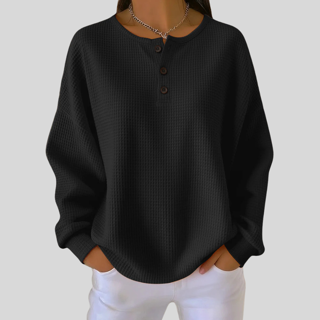 Nessa™ | Sudadera Henley Casual