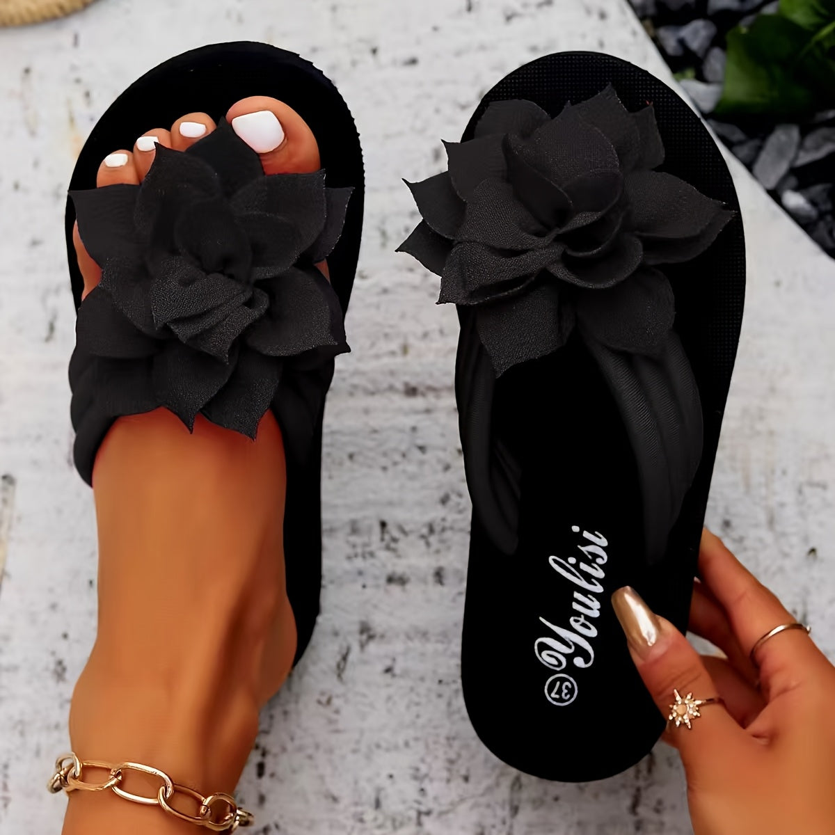 MARVELLE | Sandales Fleur Élégante Livia