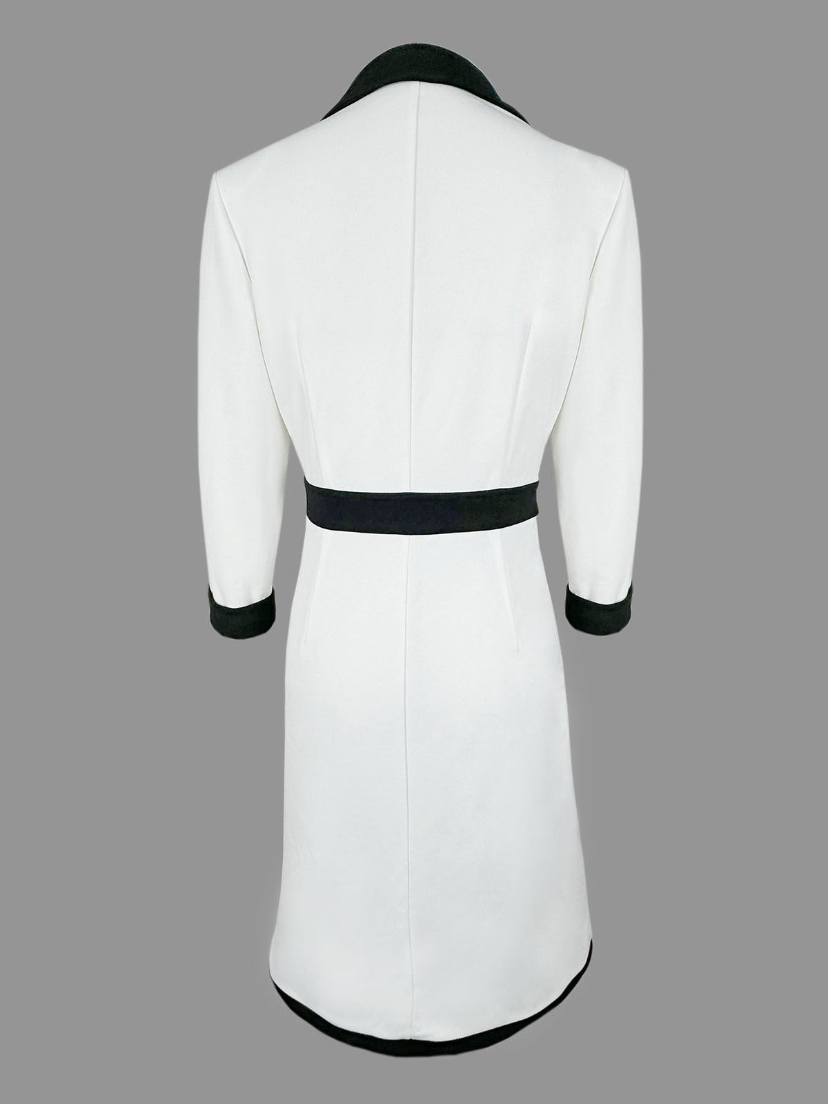 Élégance Contrast™ | Vestido midi contraste elegante