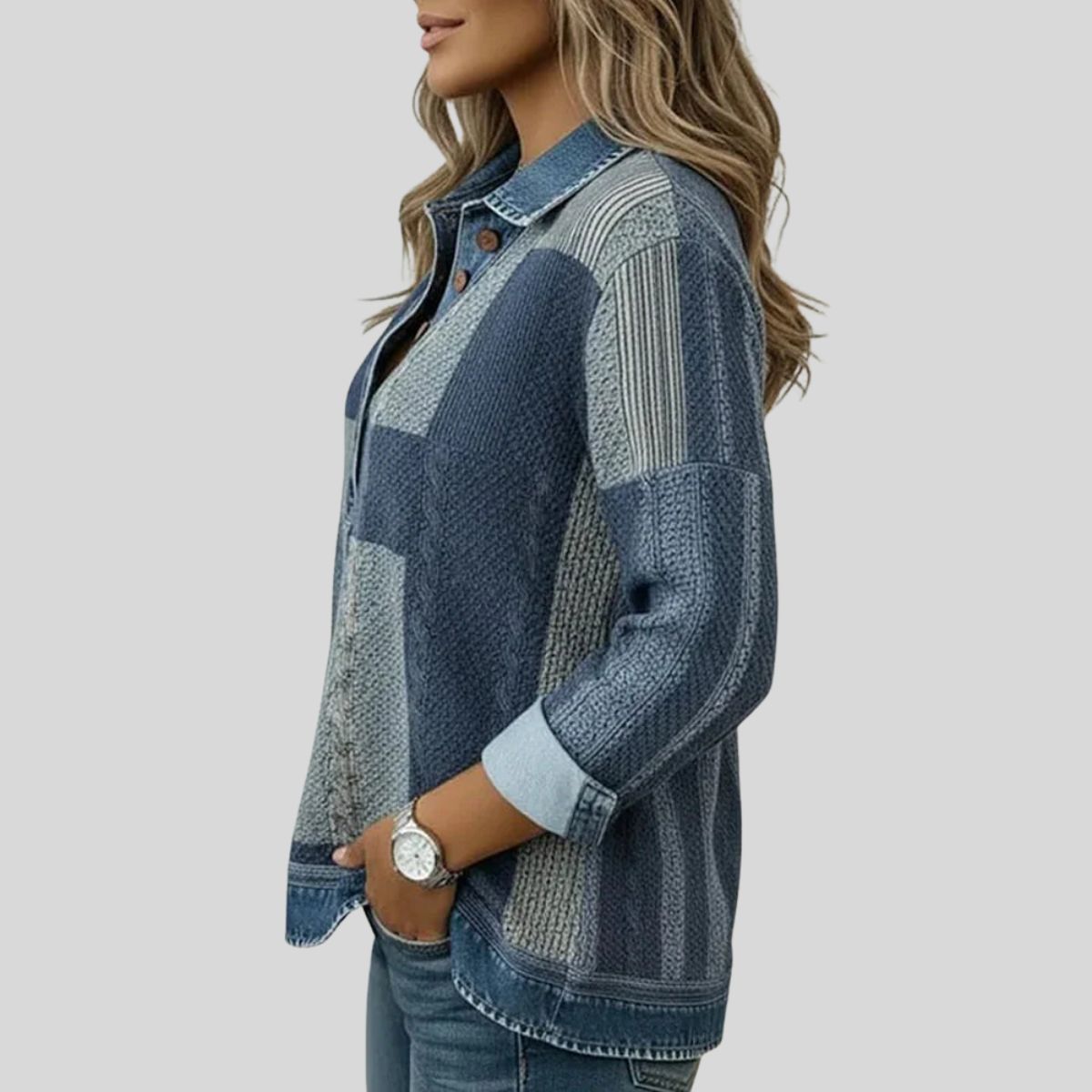 Meridell™ | Suéter Estampado Color Block