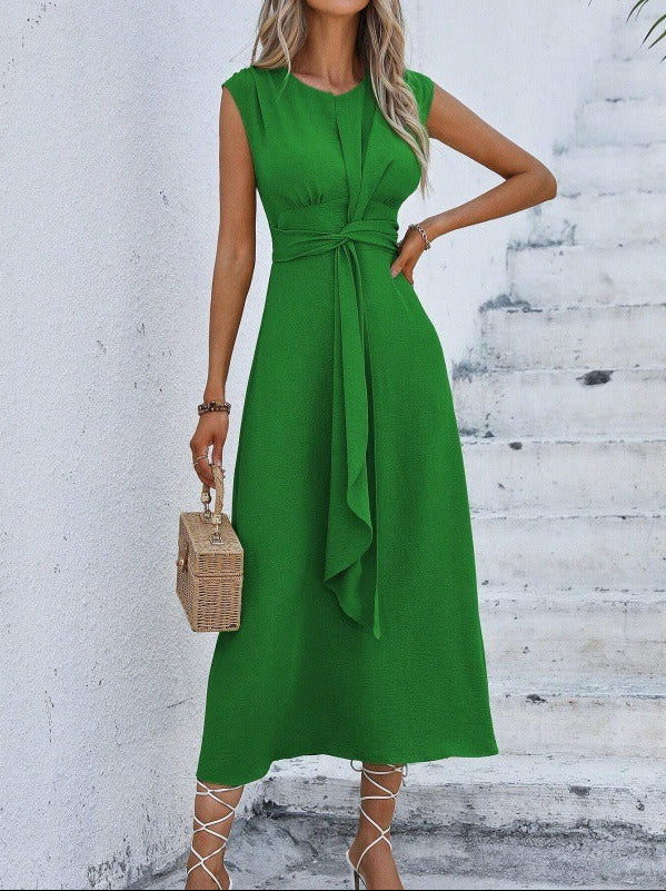 Eva - Vestido Elegante sin Mangas con Cinturón Ajustable