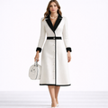 Élégance Contrast™ | Robe midi à contraste élégant