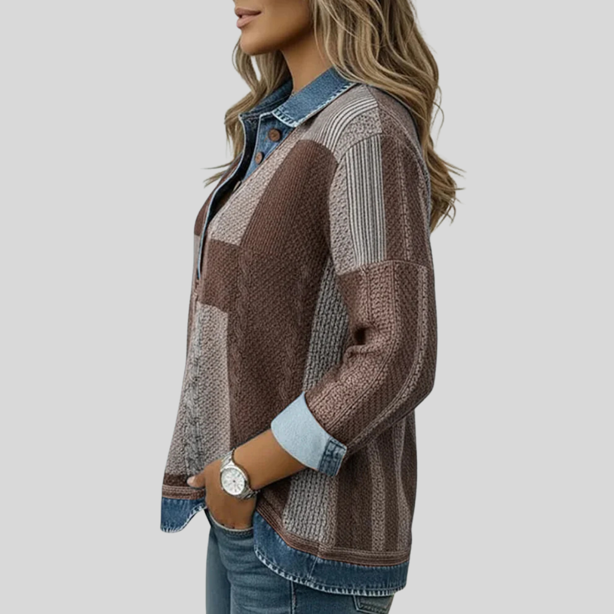 Meridell™ | Suéter Estampado Color Block