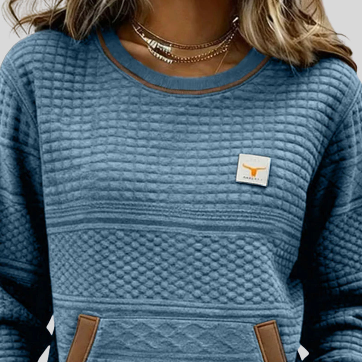 Noelle™ | Sudadera Cuello Redondo Color Block