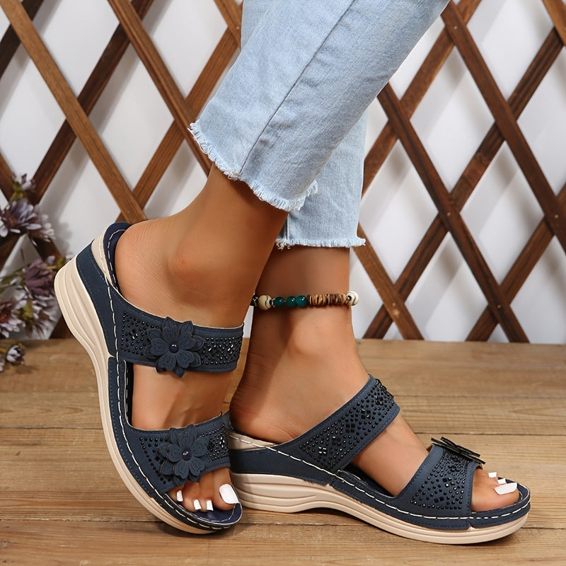 MARVELLE | Sandales Confort Compensées Rosalie