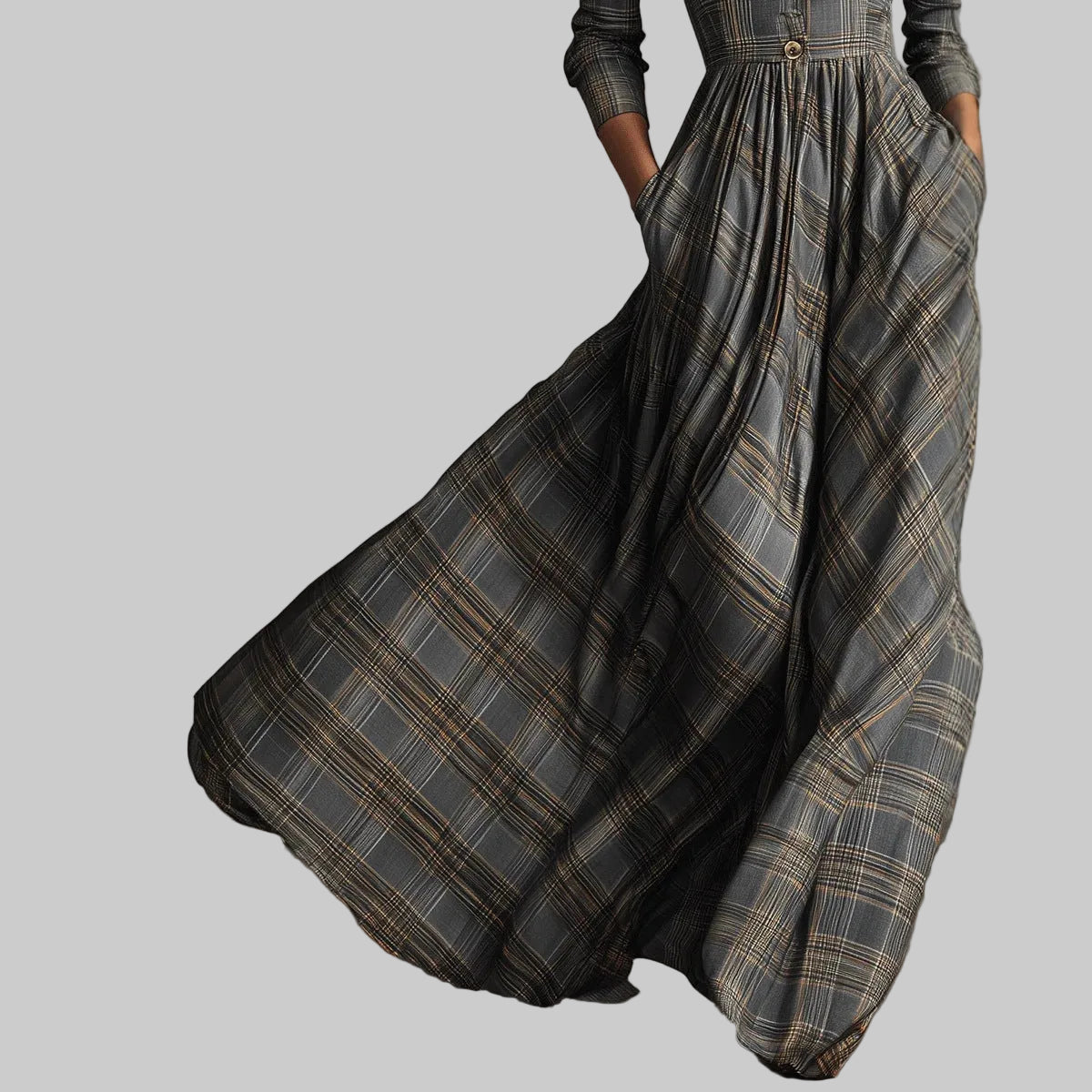 Amélie Plaid™ | Robe élégante à carreaux