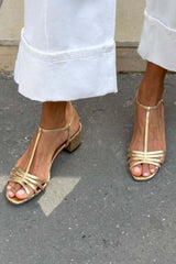 Allegra | Sandalias Doradas Elegancia Diaria