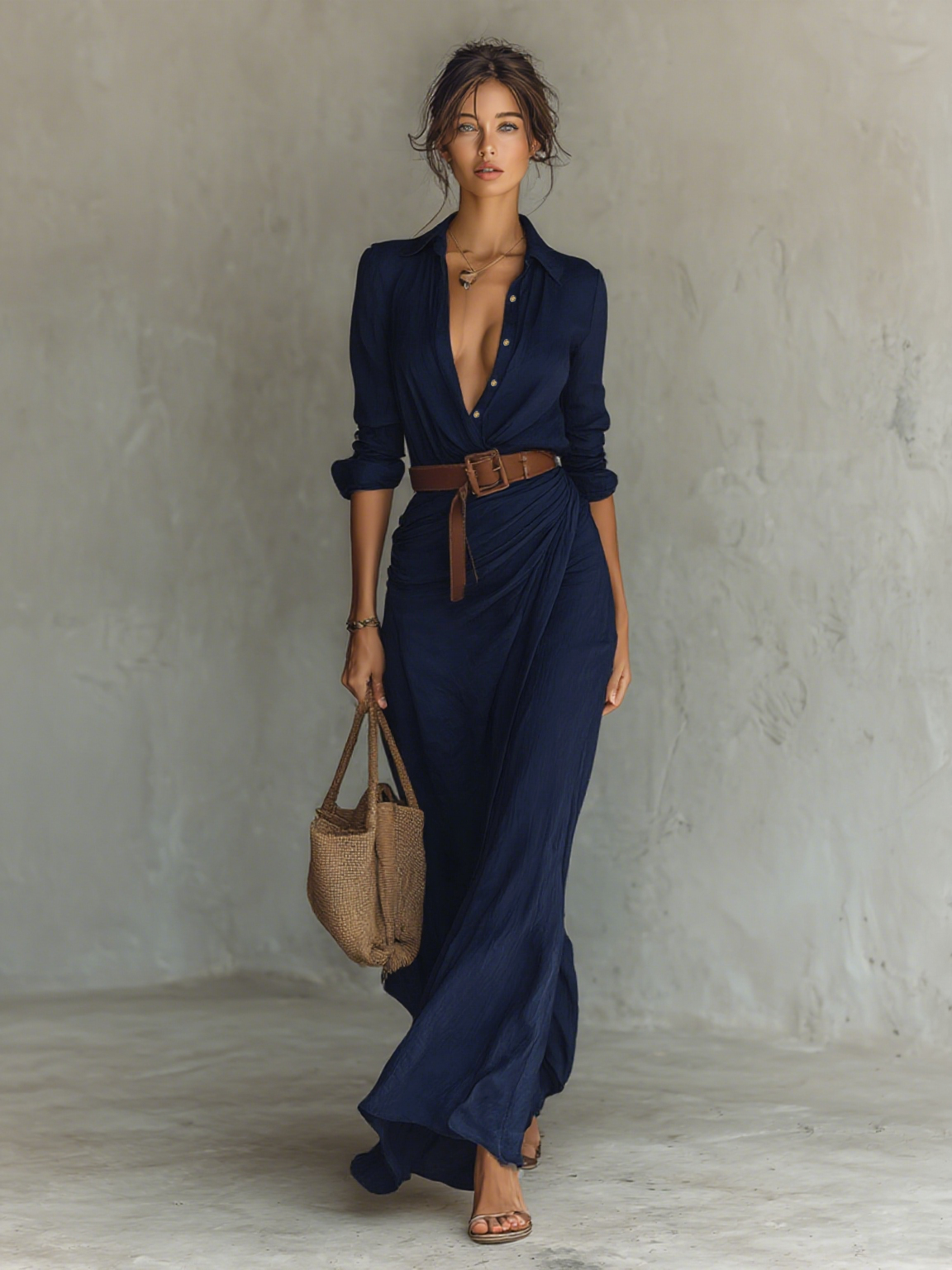 Serena | Vestido Maxi con Cinturón
