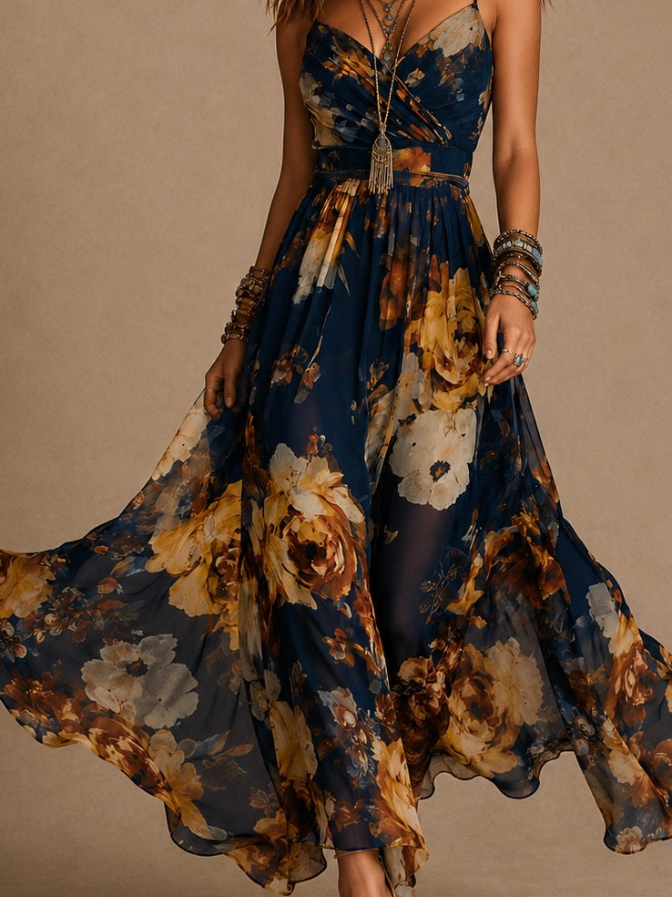 Dulce - vestido largo floral de tirantes