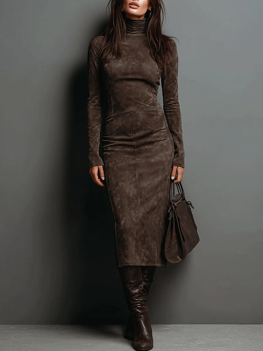 Lorena - Vestido Midi Marrón