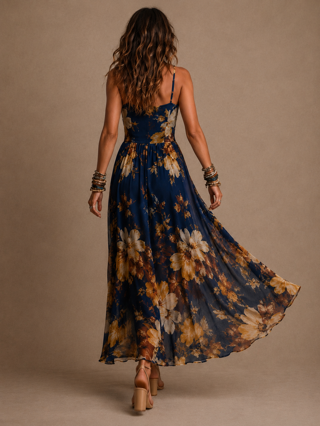 Dulce - vestido largo floral de tirantes
