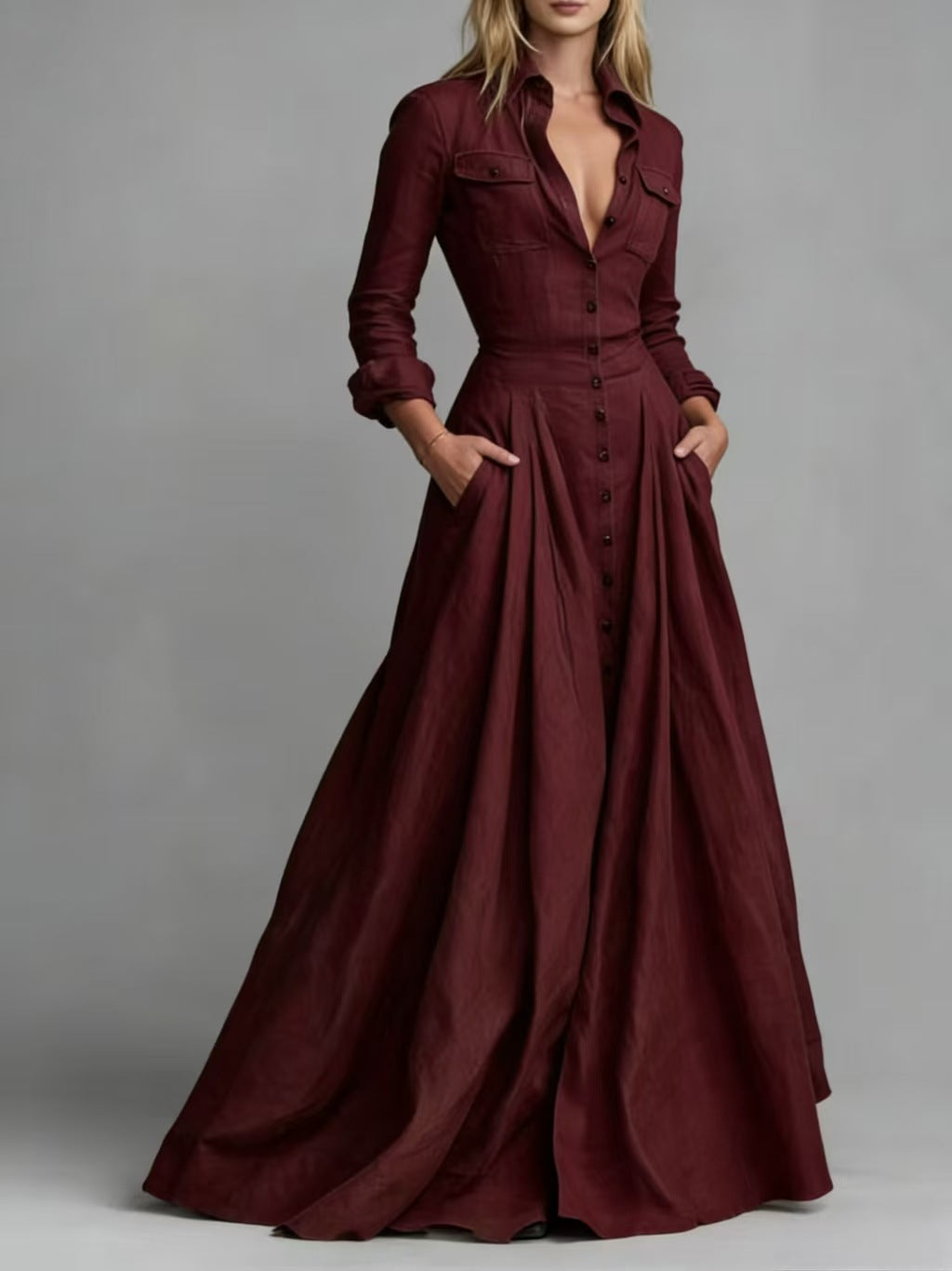 Élise Flow™ | Robe longue élégante en mousseline