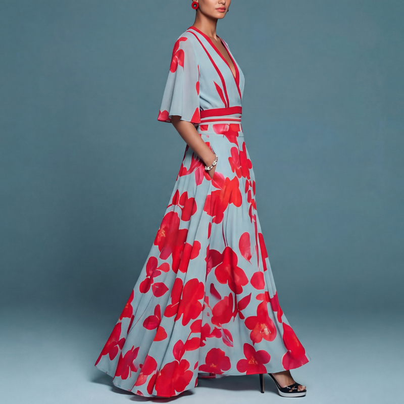 Daniela | Vestido maxi elegante con escote