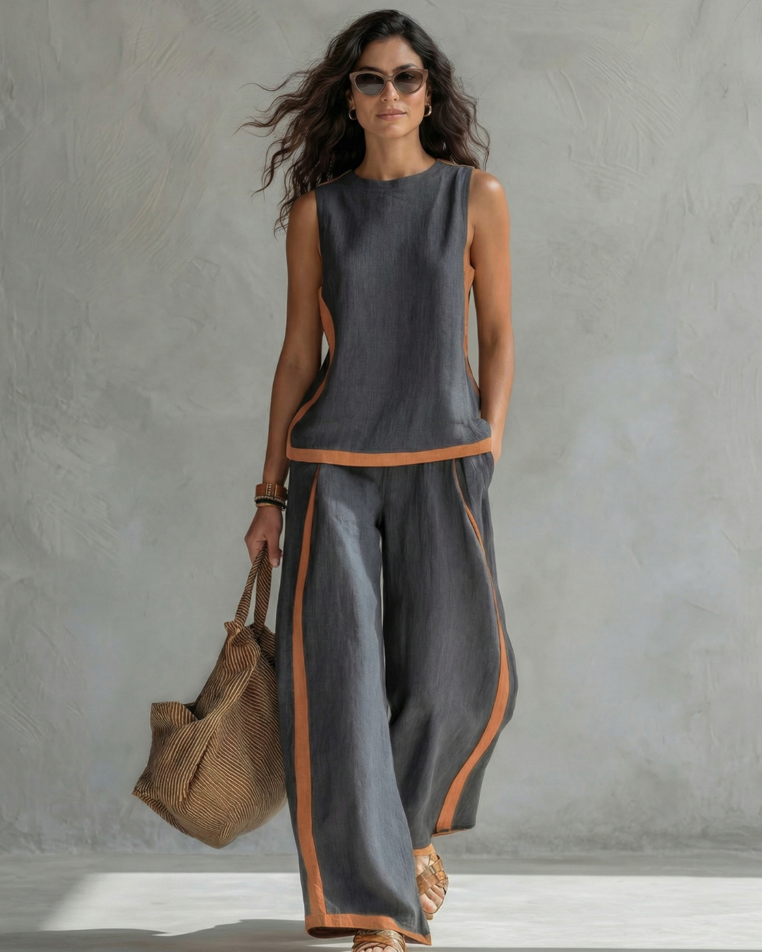 Leila | Conjunto Elegante en Algodón y Lino