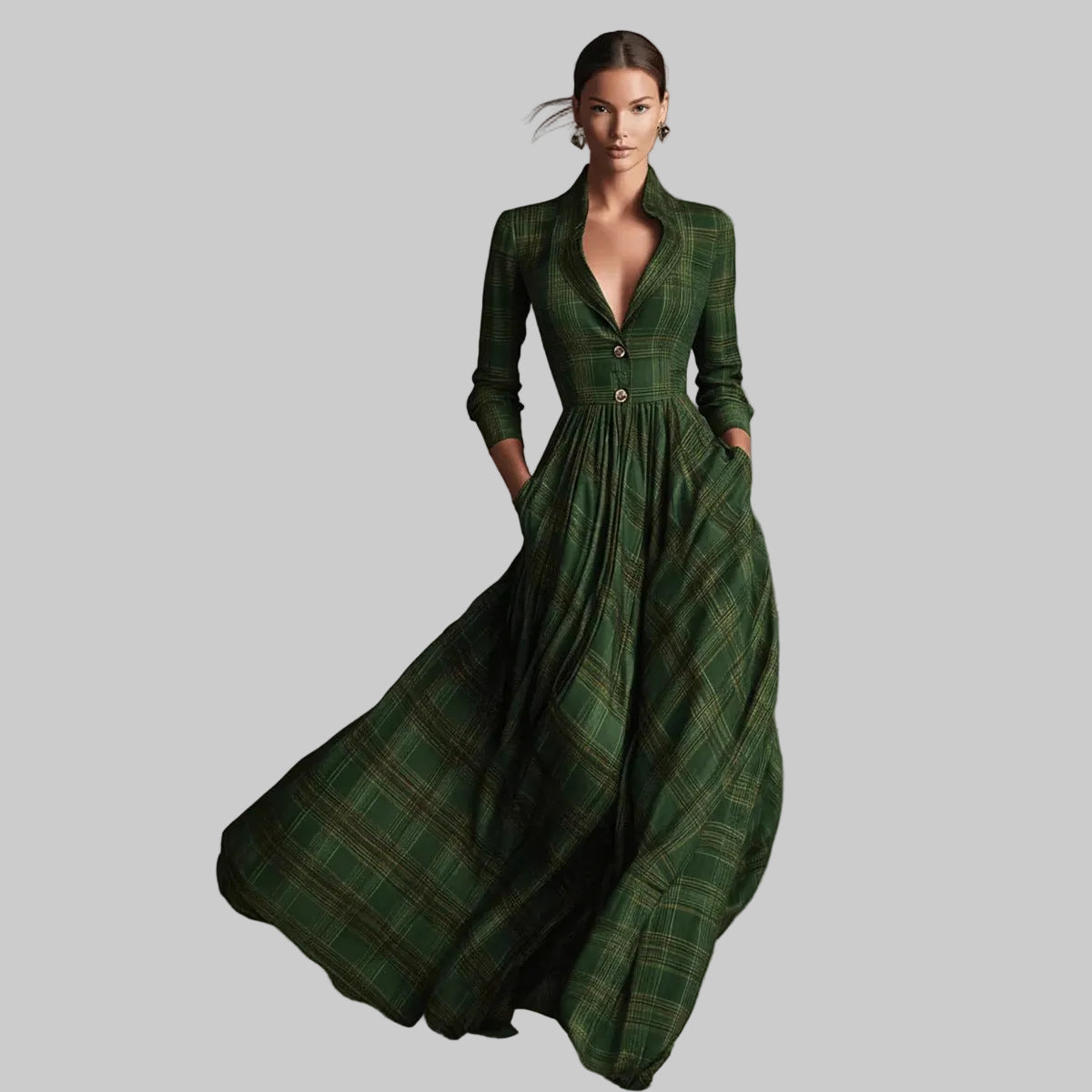 Amélie Plaid™ | Robe élégante à carreaux