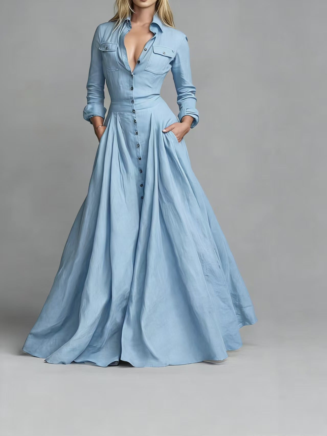 Élise Flow™ | Robe longue élégante en mousseline