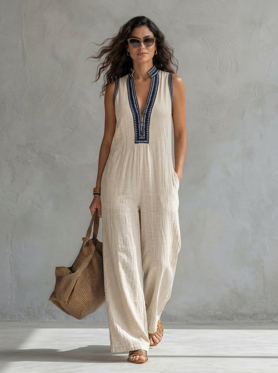 Guadalupe | Jumpsuit de Mujer sin Mangas Cuello Alto