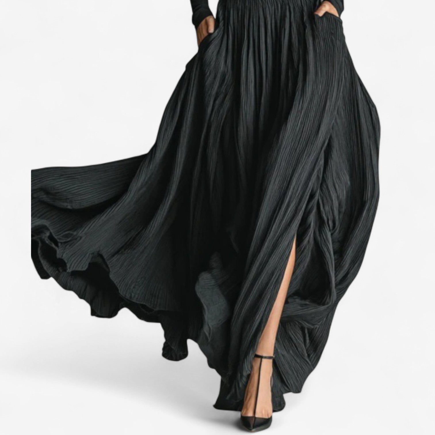 Raquel - Robe maxi à taille haute