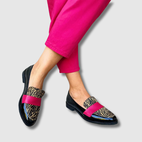 Zoya™ | Mocasines Leopardo con Rosa