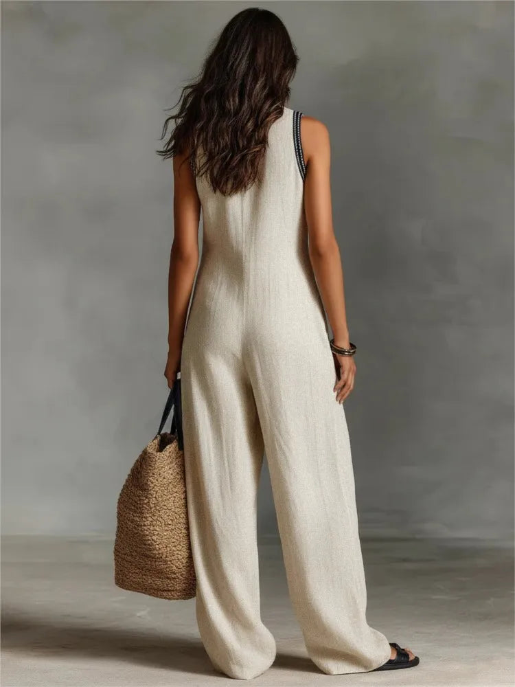 Guadalupe | Jumpsuit de Mujer sin Mangas Cuello Alto