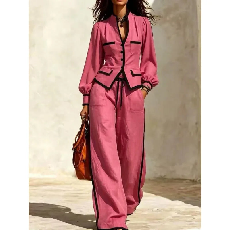 Marisol | Conjunto Saco con Botones y Pantalón con Cordón