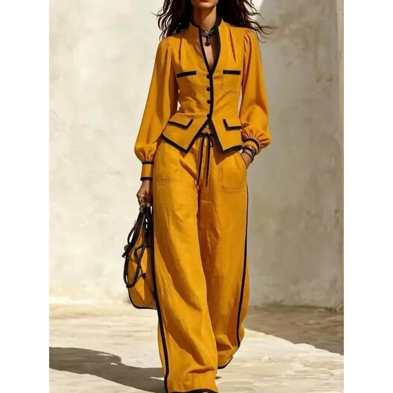 Marisol | Conjunto Saco con Botones y Pantalón con Cordón