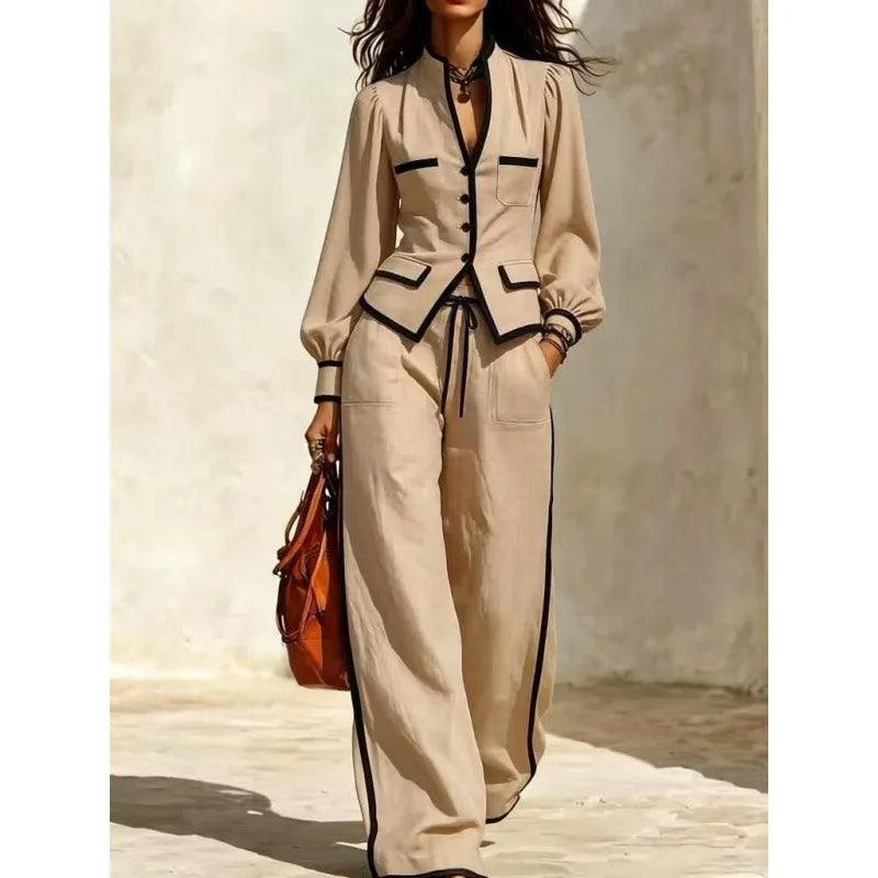 Marisol | Conjunto Saco con Botones y Pantalón con Cordón