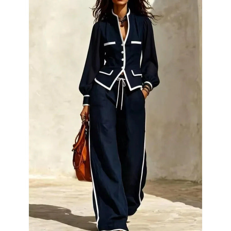 Marisol | Conjunto Saco con Botones y Pantalón con Cordón