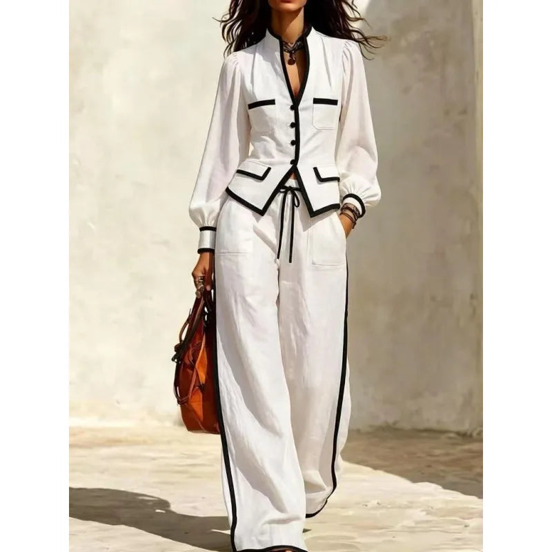 Marisol | Conjunto Saco con Botones y Pantalón con Cordón