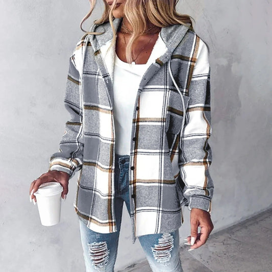 Camisa Sobrepuesta Forrada con Capucha Élise