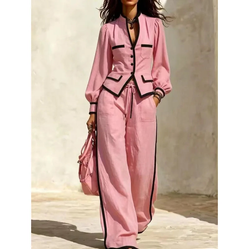 Marisol | Conjunto Saco con Botones y Pantalón con Cordón