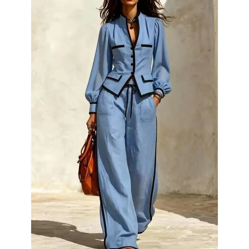 Marisol | Conjunto Saco con Botones y Pantalón con Cordón