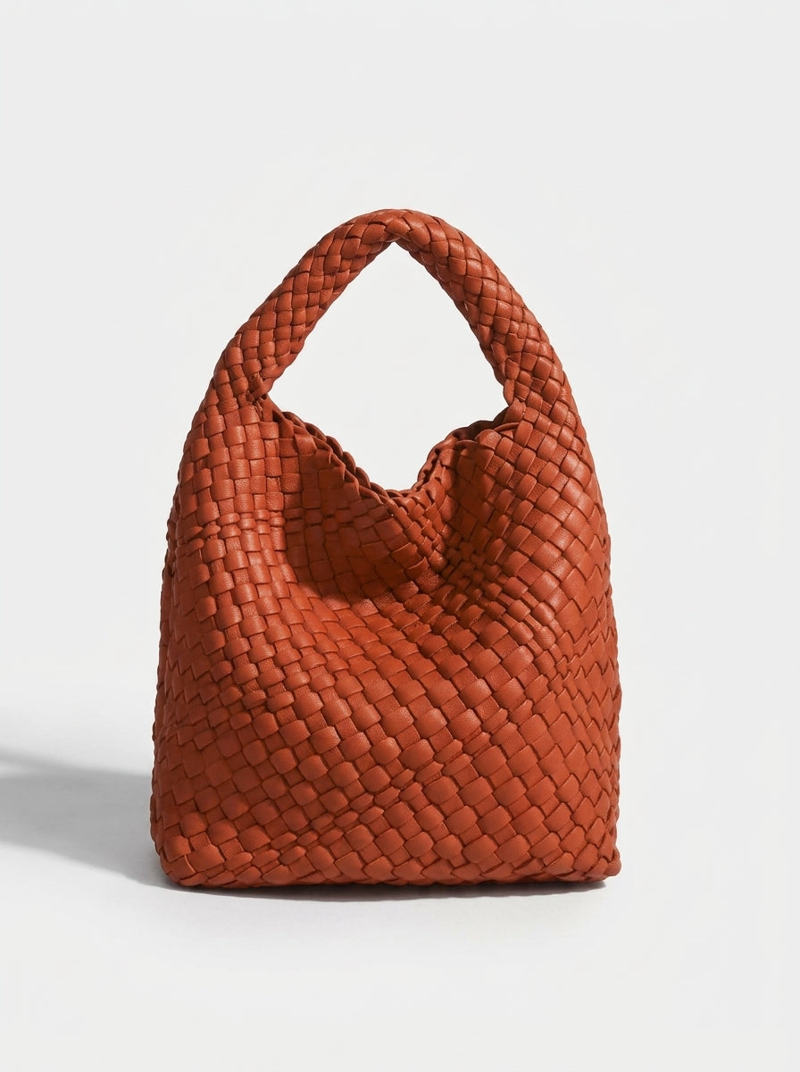 Elina™ | Sac Trenzé Compact en Cuir