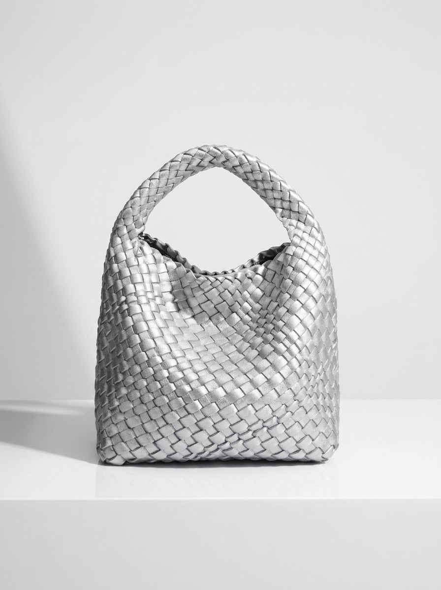Elina™ | Sac Trenzé Compact en Cuir