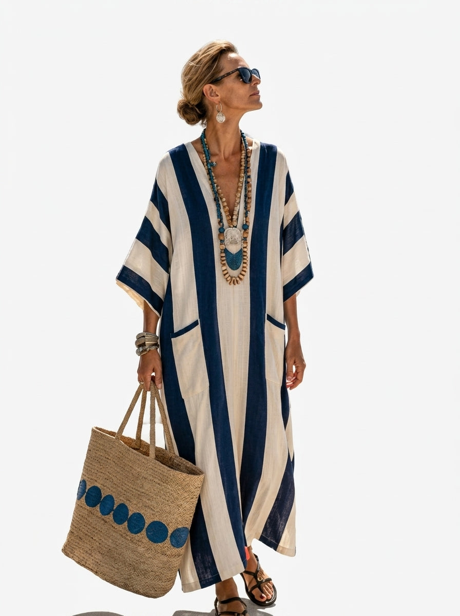 Caftan Maxi Long™ — Bleu Marine Profond