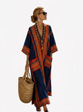 Caftan Maxi Long™ — Orange Soleil Méditerranée