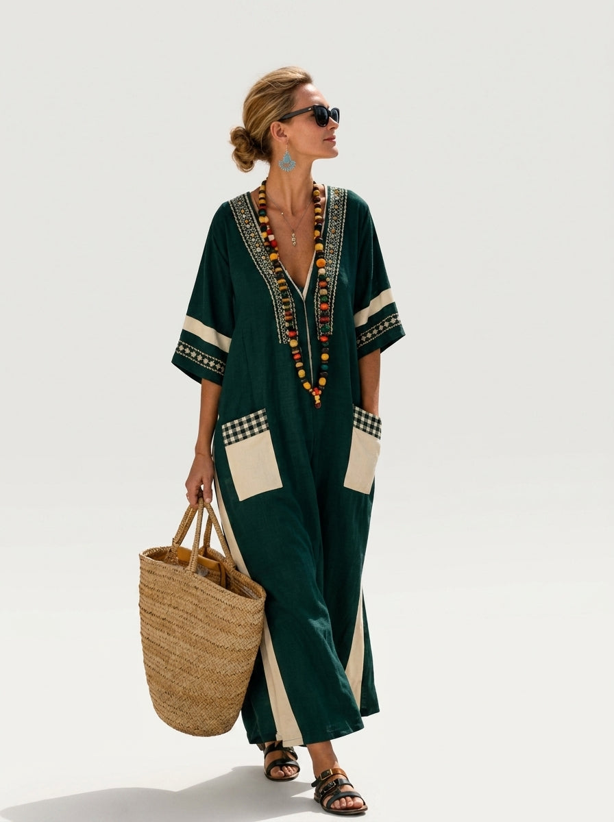 Caftan Maxi Long™ — Vert Émeraude