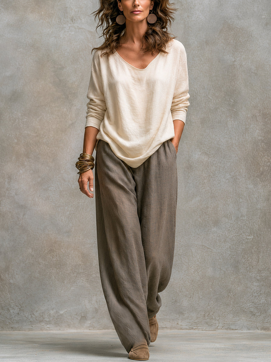 Costanza | Conjunto Tres Piezas con Pantalón Palazzo