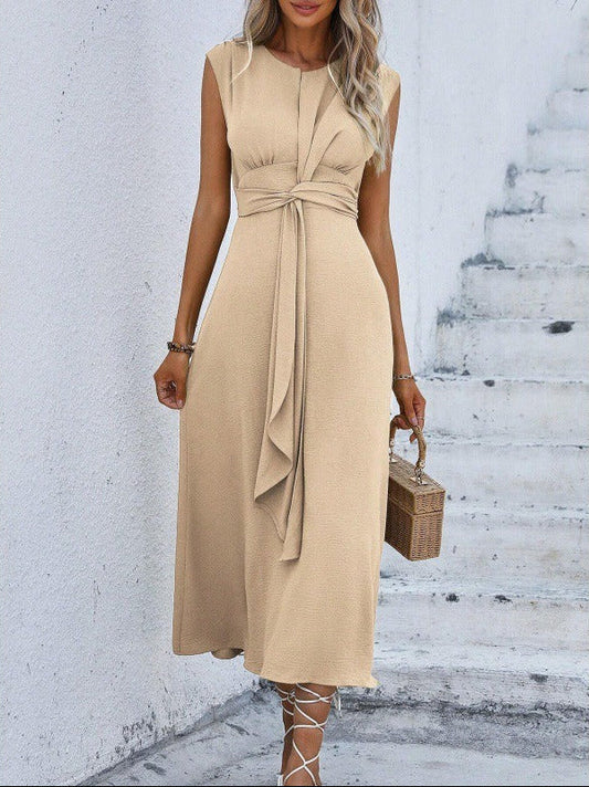 Eva - Vestido Elegante sin Mangas con Cinturón Ajustable