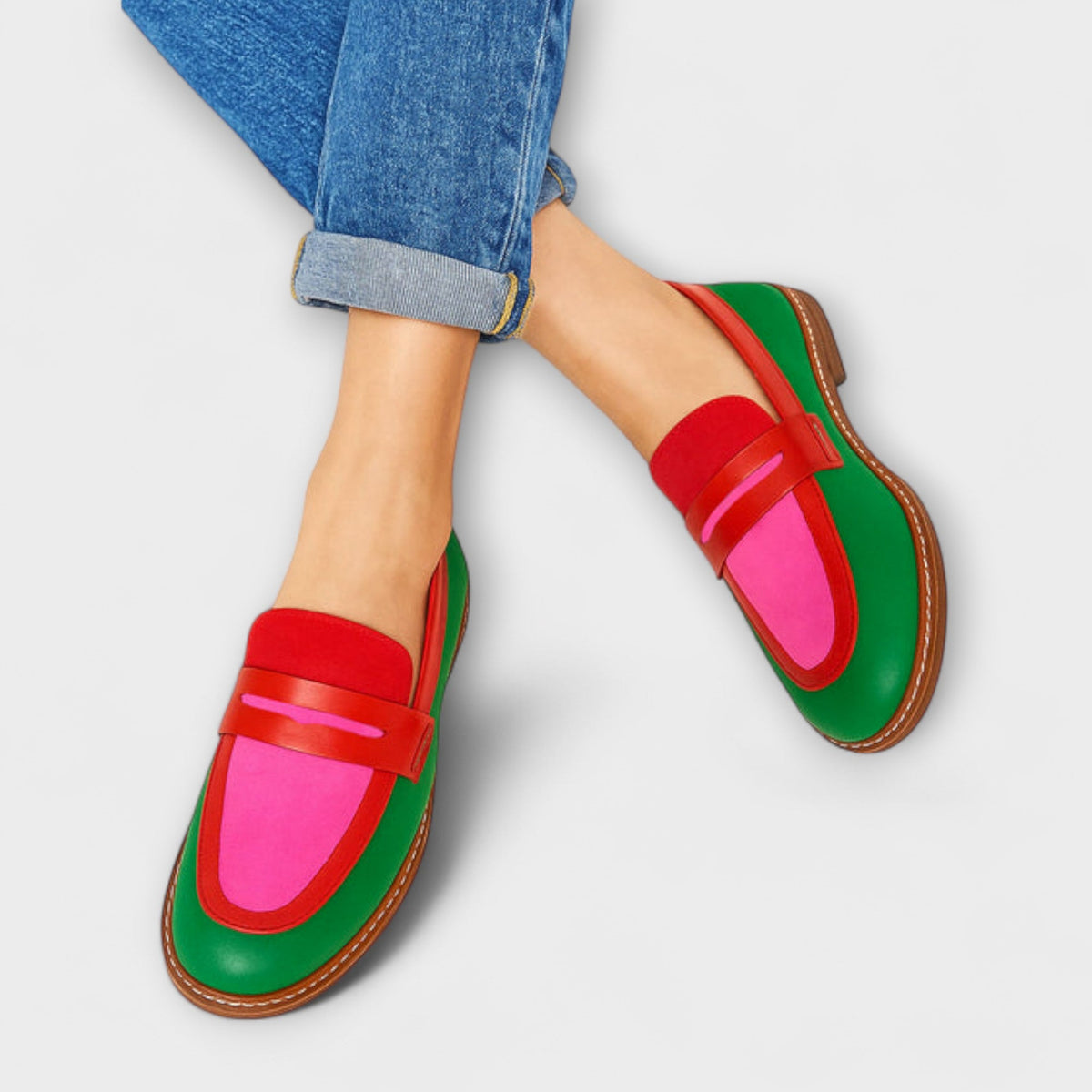 Nyla™ | Mocasines Casual en Contraste