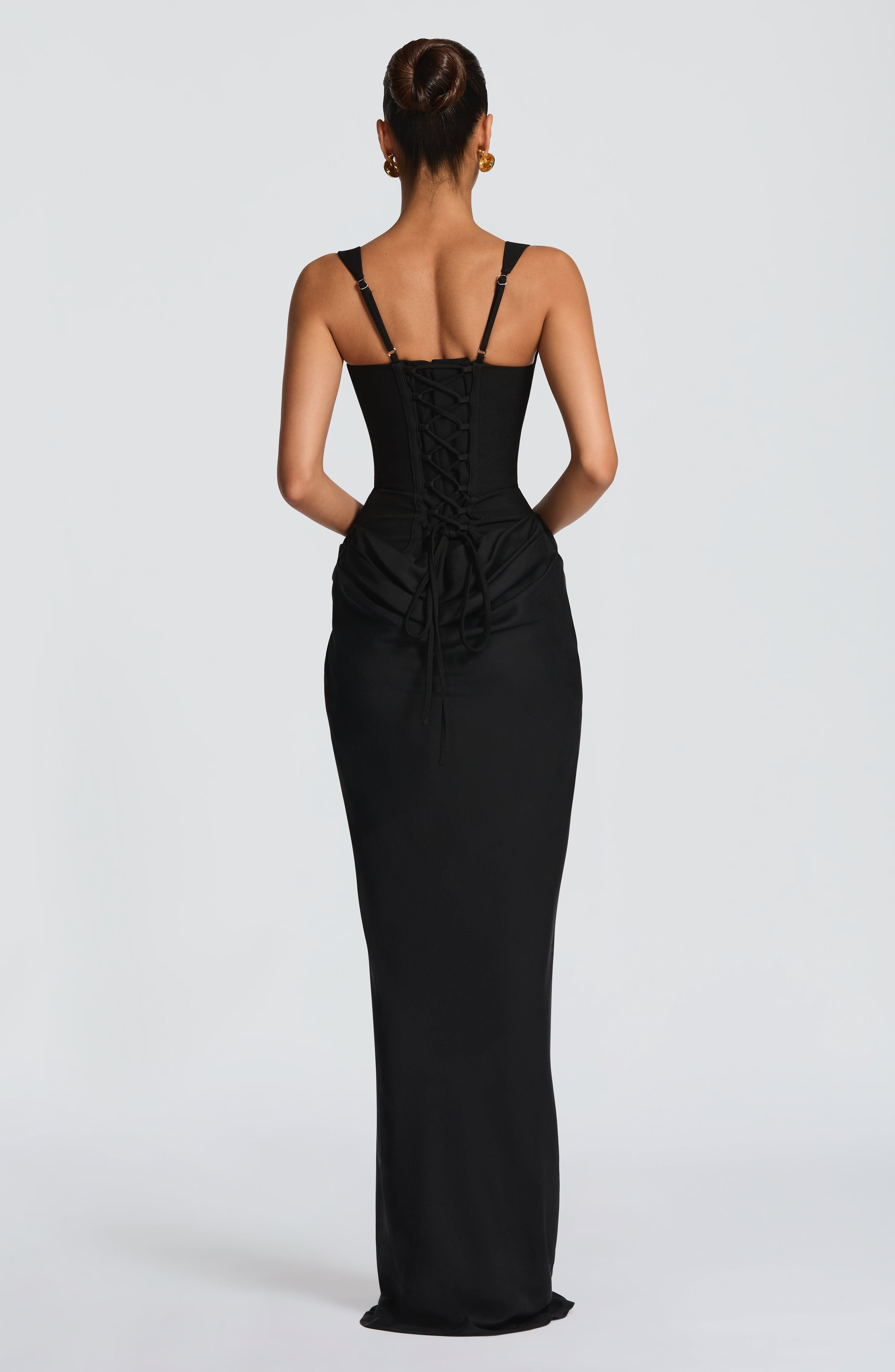 Elisa™ | Robe premium structurée à jupe satinée