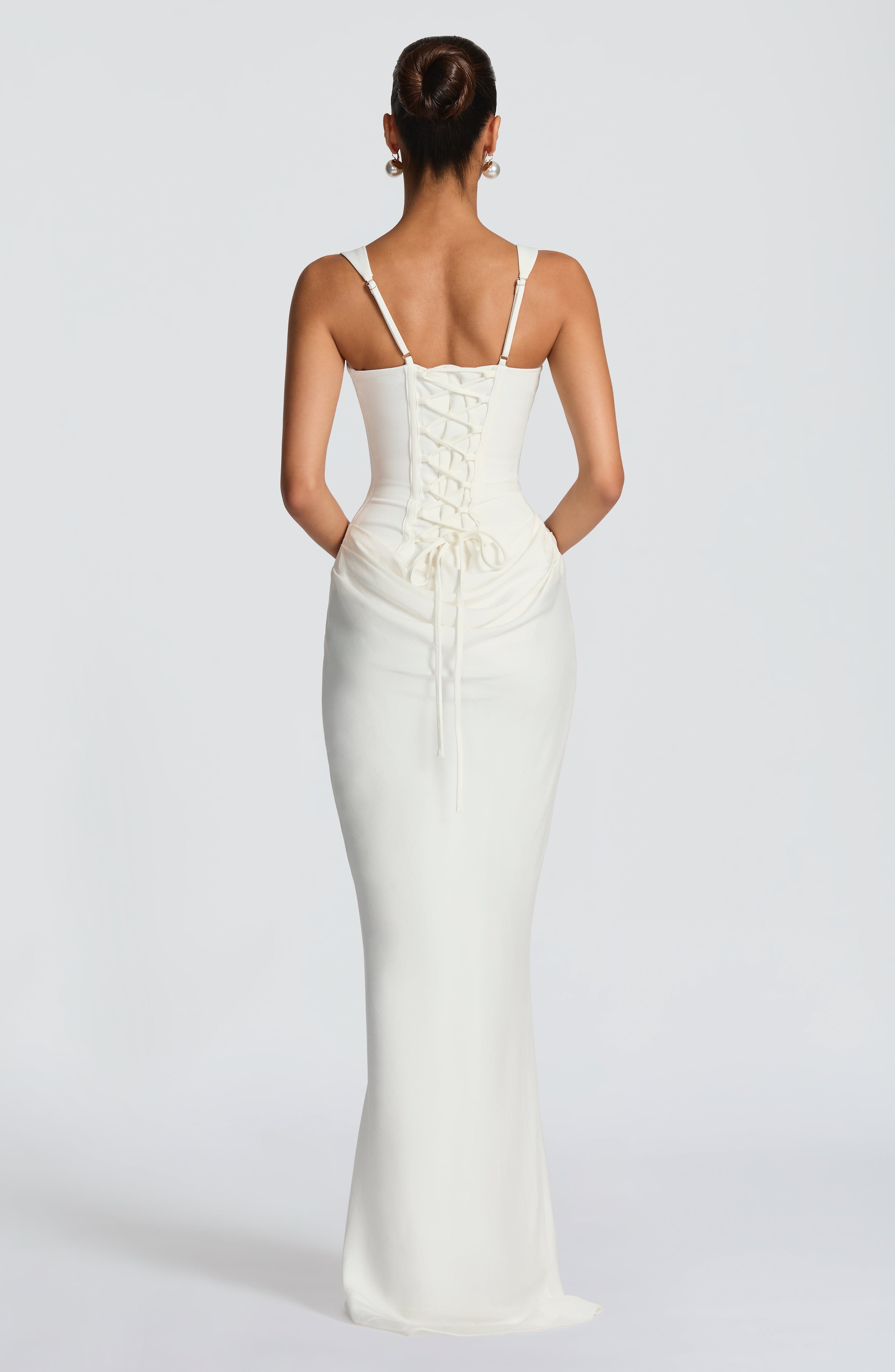 Elisa™ | Robe premium structurée à jupe satinée