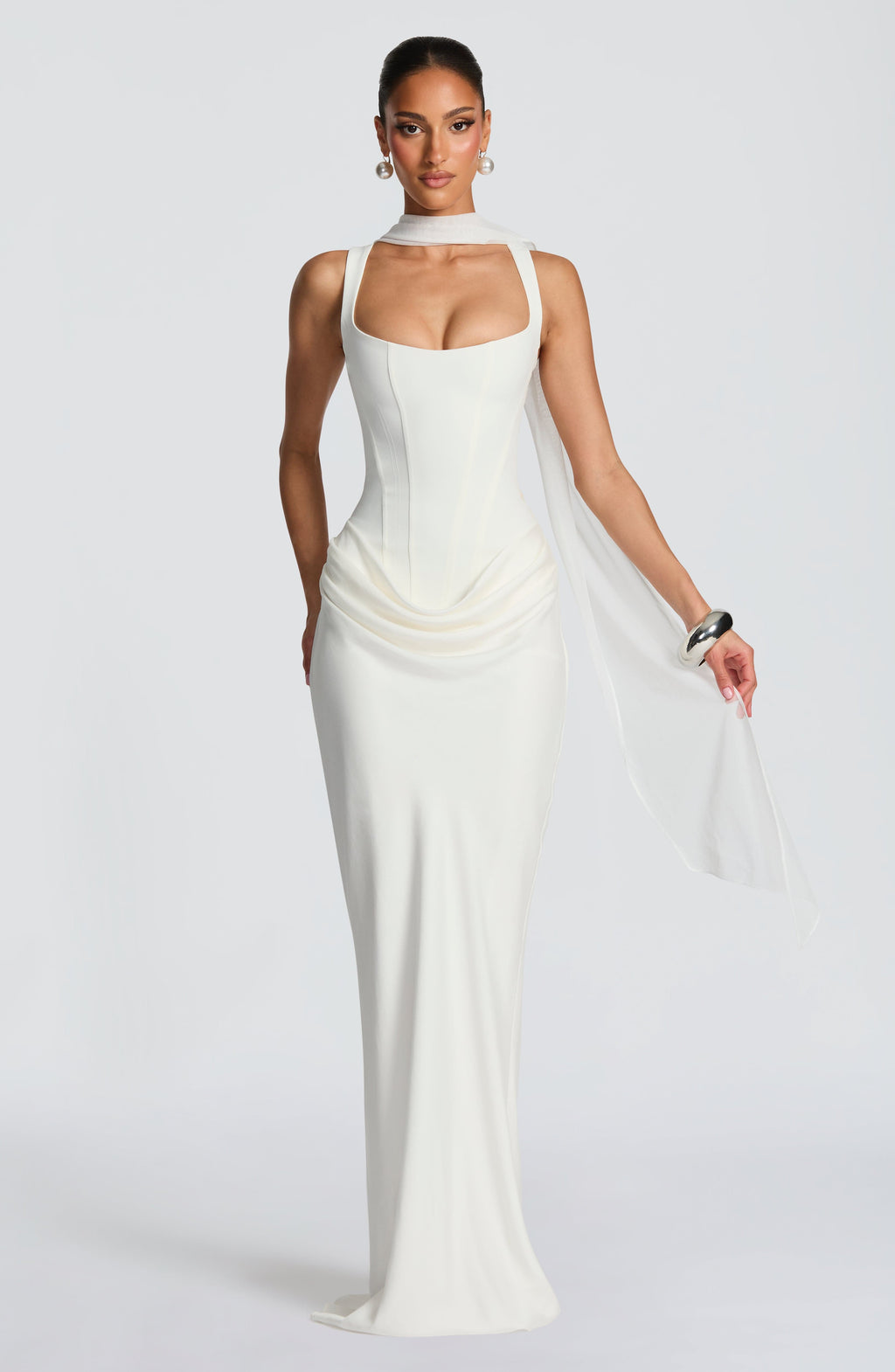 Elisa™ | Robe premium structurée à jupe satinée
