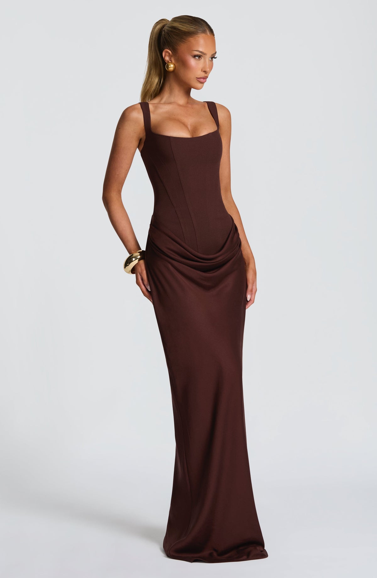 Elisa™ | Vestido premium estructurado con falda satinada